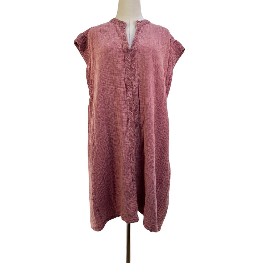 Faherty Breeze Lucia Dress Dream Cotton Pink Organic